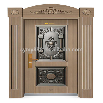 Nuevo Diseño Decorativo Arch Arriba frontal Exterior Castle steel Diseño de puerta